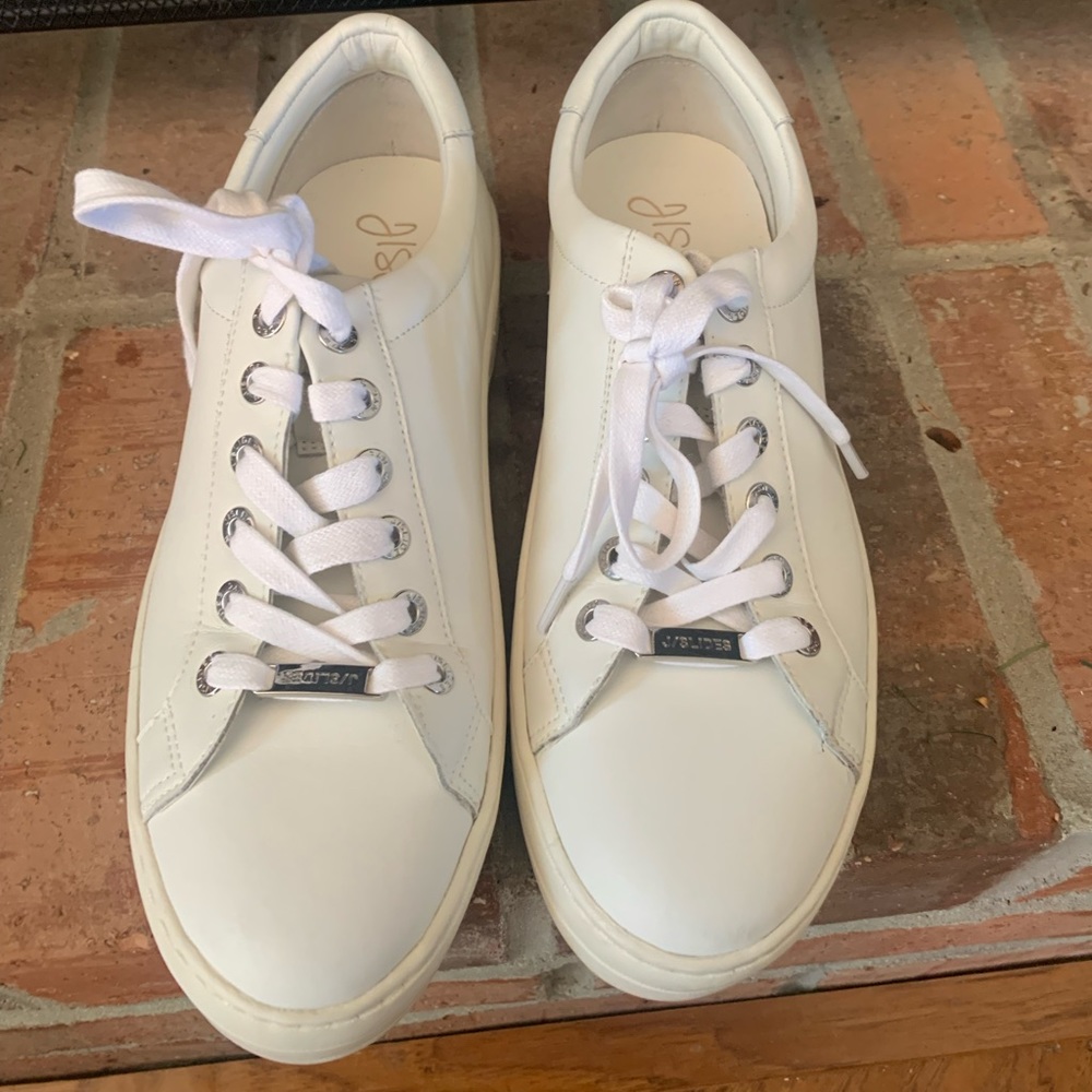 J Slides leather platform sneaker